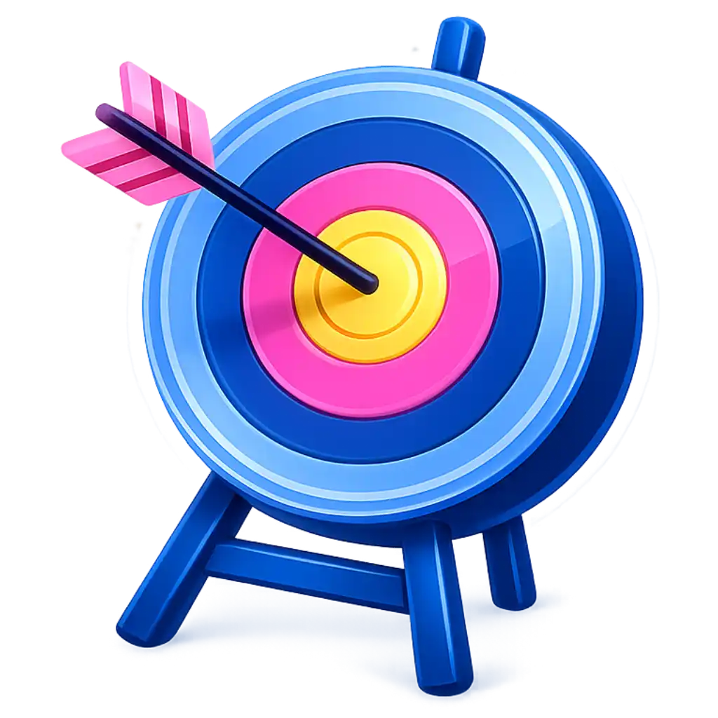Pfeil auf Zielscheibe